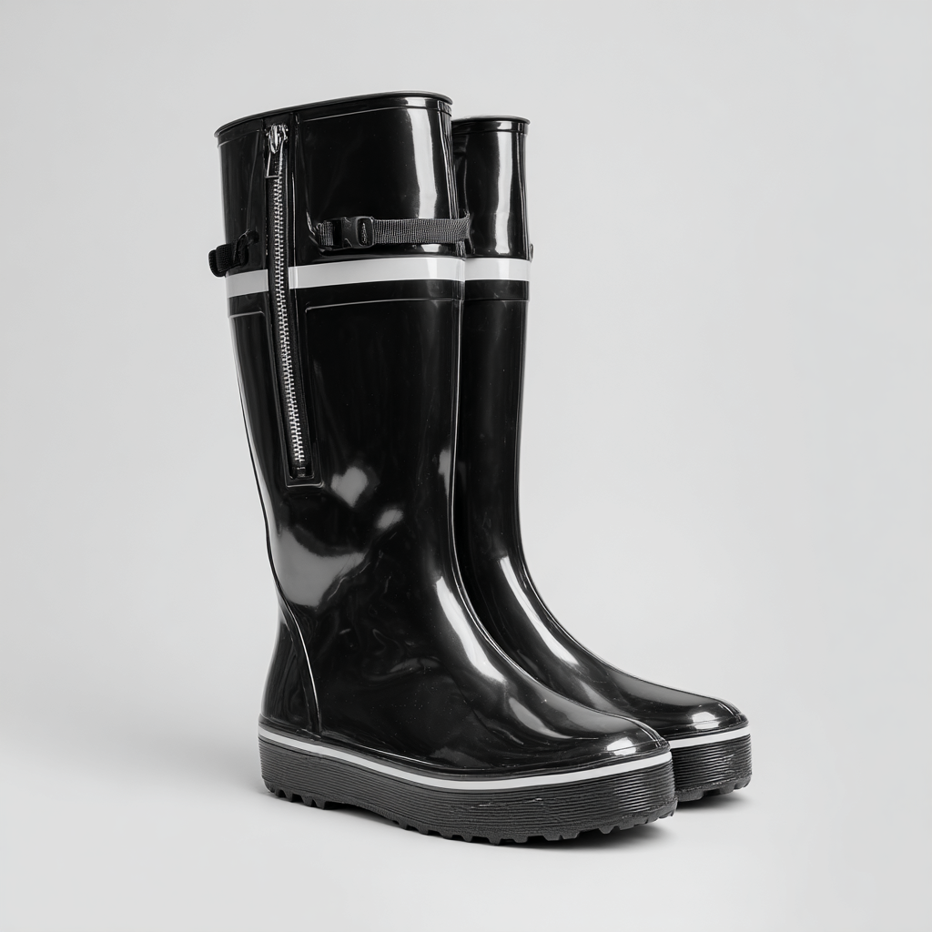 Yomxwd Tall Zippered Waterproof Rain Boot Covers