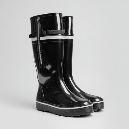 Yomxwd Tall Zippered Waterproof Rain Boot Covers